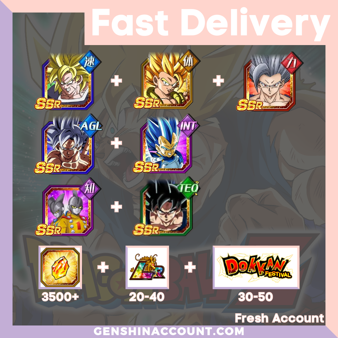 DRAGON BALL Z DOKKAN BATTLE - Fresh Starter Account ( Global | iOS ) - Selection 1
