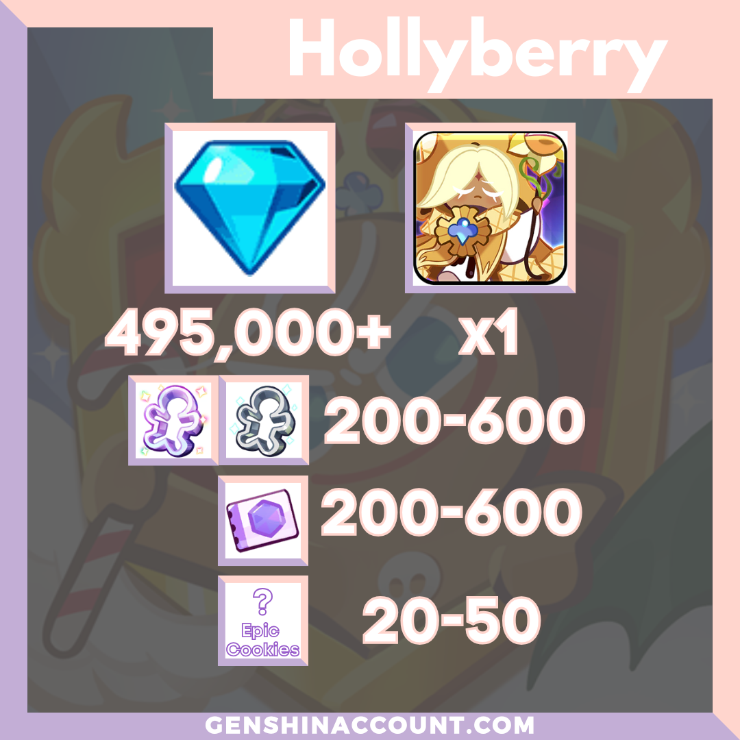 Cookie Run: Kingdom Pure Vanilla Cookie Starter Account ( Hollyberry )