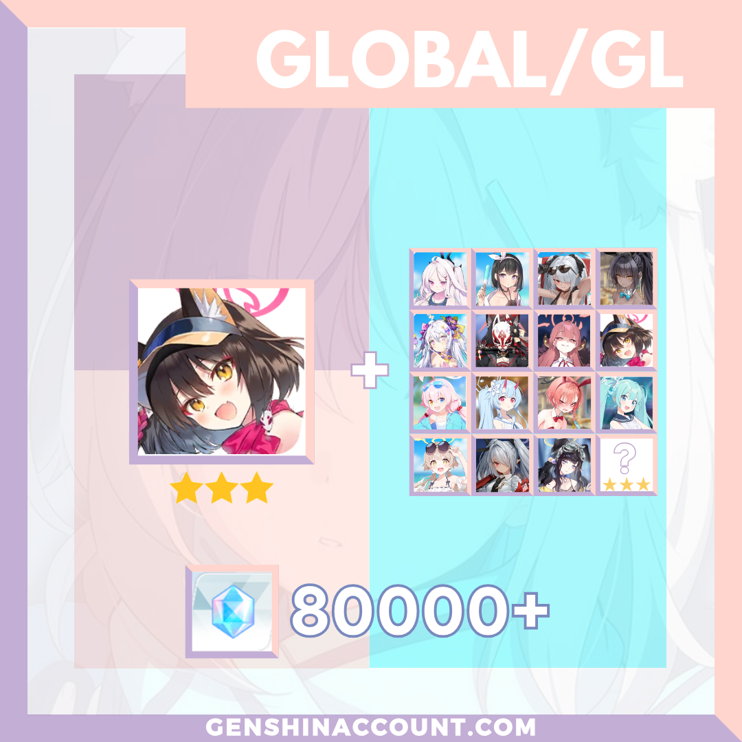 Blue Archive Izuna (Swimsuit) META 3-Star Pyroxene Limited Starter Account ( Global )