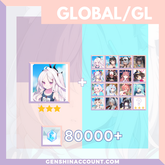 Blue Archive Hina (Swimsuit) META 3-Star Pyroxene Limited Starter Account ( Global )
