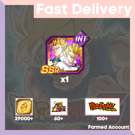 DRAGON BALL Z DOKKAN BATTLE - Farmed Starter Account ( Global | Android | iOS ) - INT SS Gohan Goten Possessed