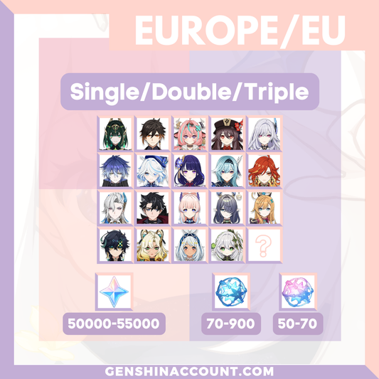 Genshin Impact Farmed Banner Starter Account ( Europe )