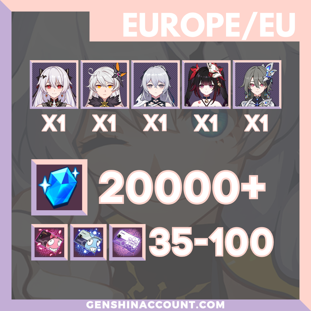 Honkai Impact 3rd Luner Vow Starter Account ( Europe )