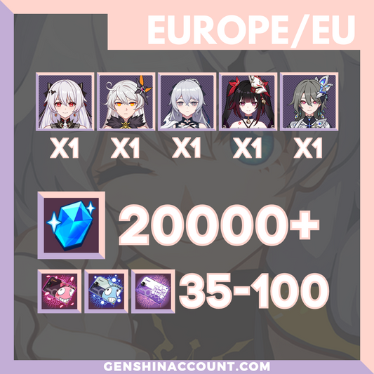 Honkai Impact 3rd Luner Vow Starter Account ( Europe )