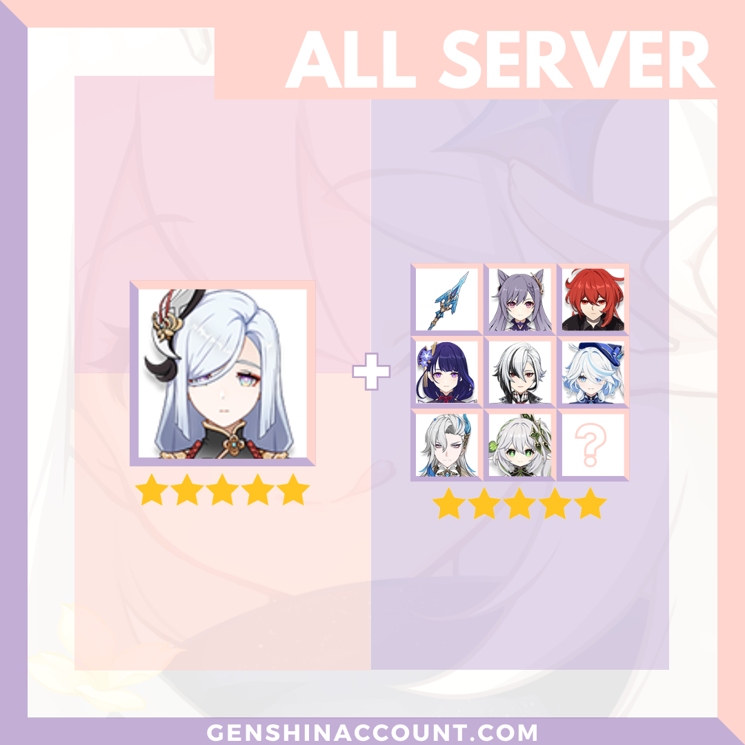 Genshin Impact Shenhe Account ( America | Europe | Asia )
