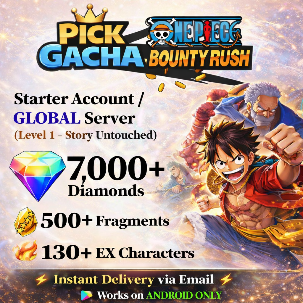 One Piece Bounty Rush Starter Reroll Account [Global – Android]