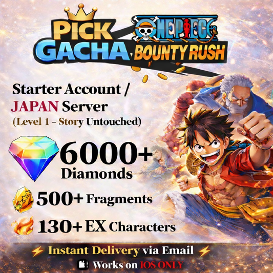 One Piece Bounty Rush Starter Reroll Account [Japan – iOS]