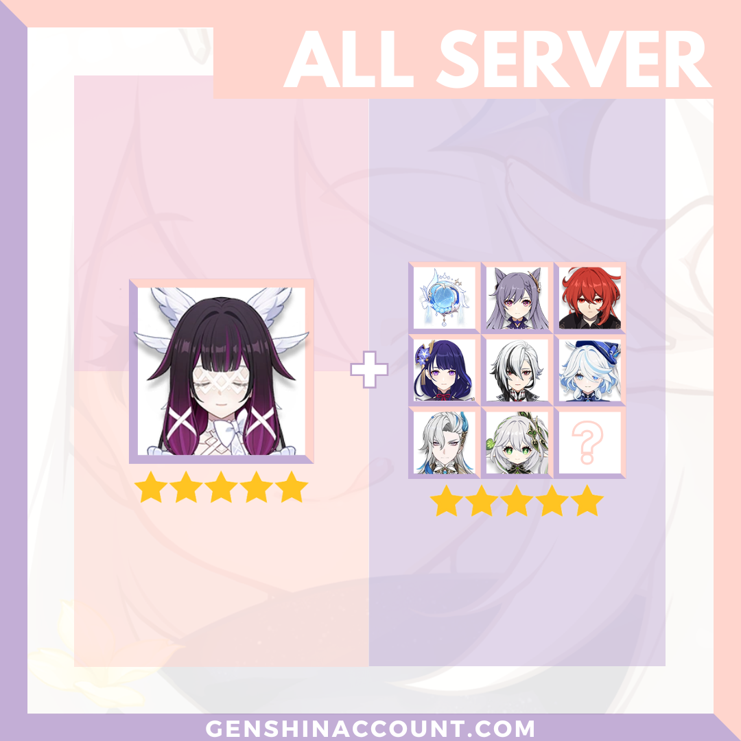 Genshin Impact Columbina Account ( America | Europe | Asia )