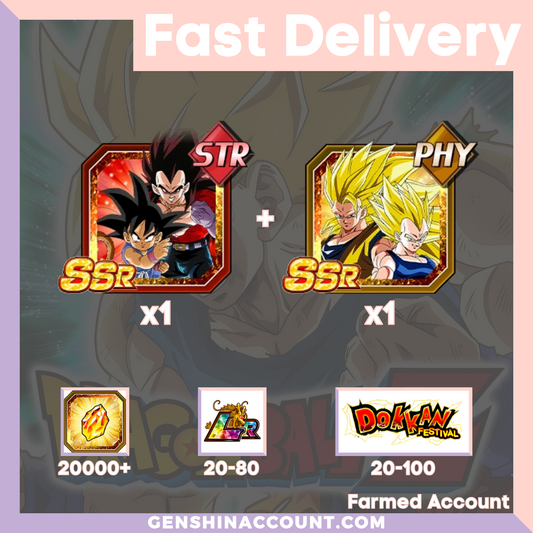 DRAGON BALL Z DOKKAN BATTLE - Farmed Starter Account ( Global | Android | iOS ) - Selection 2