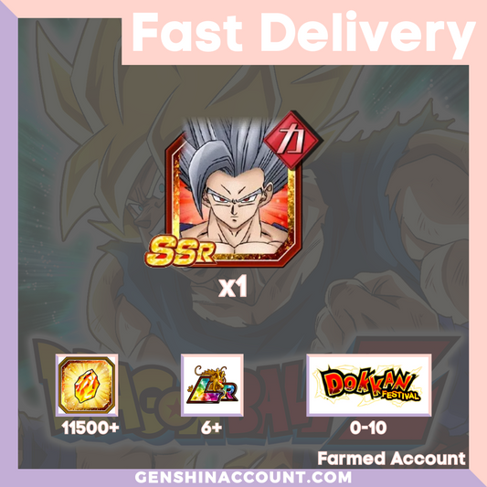 DRAGON BALL Z DOKKAN BATTLE - Farmed Starter Account ( Japan | Android | iOS ) - Beast Gohan