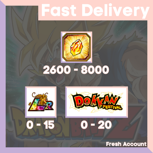 DRAGON BALL Z DOKKAN BATTLE - Fresh Starter Account ( Global | iOS )
