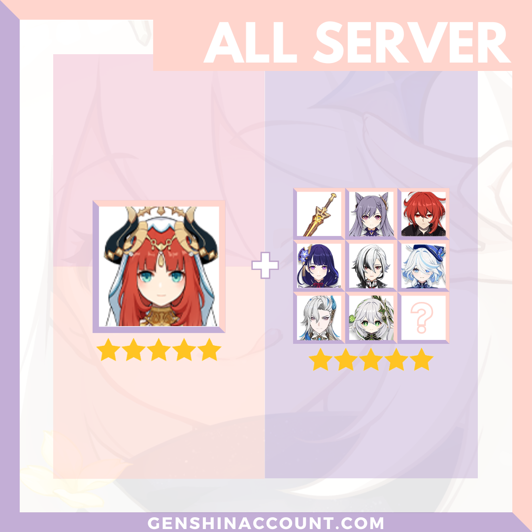 Genshin Impact Nilou Account ( America | Europe | Asia )