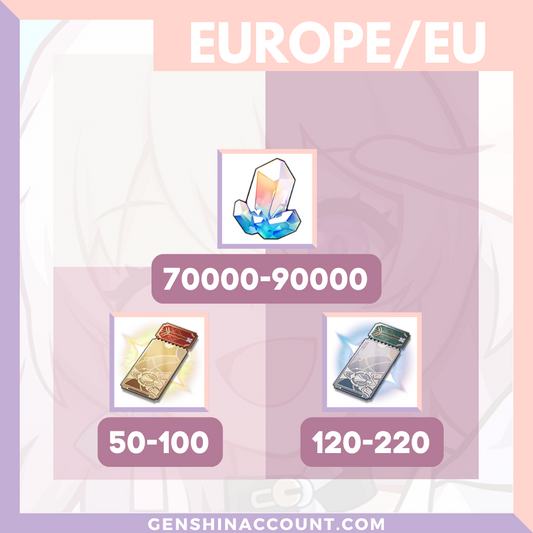 Honkai: Star Rail Stellar Jade Pass Warp Farmed HSR Reroll Starter Account - Selection 1 ( Europe )