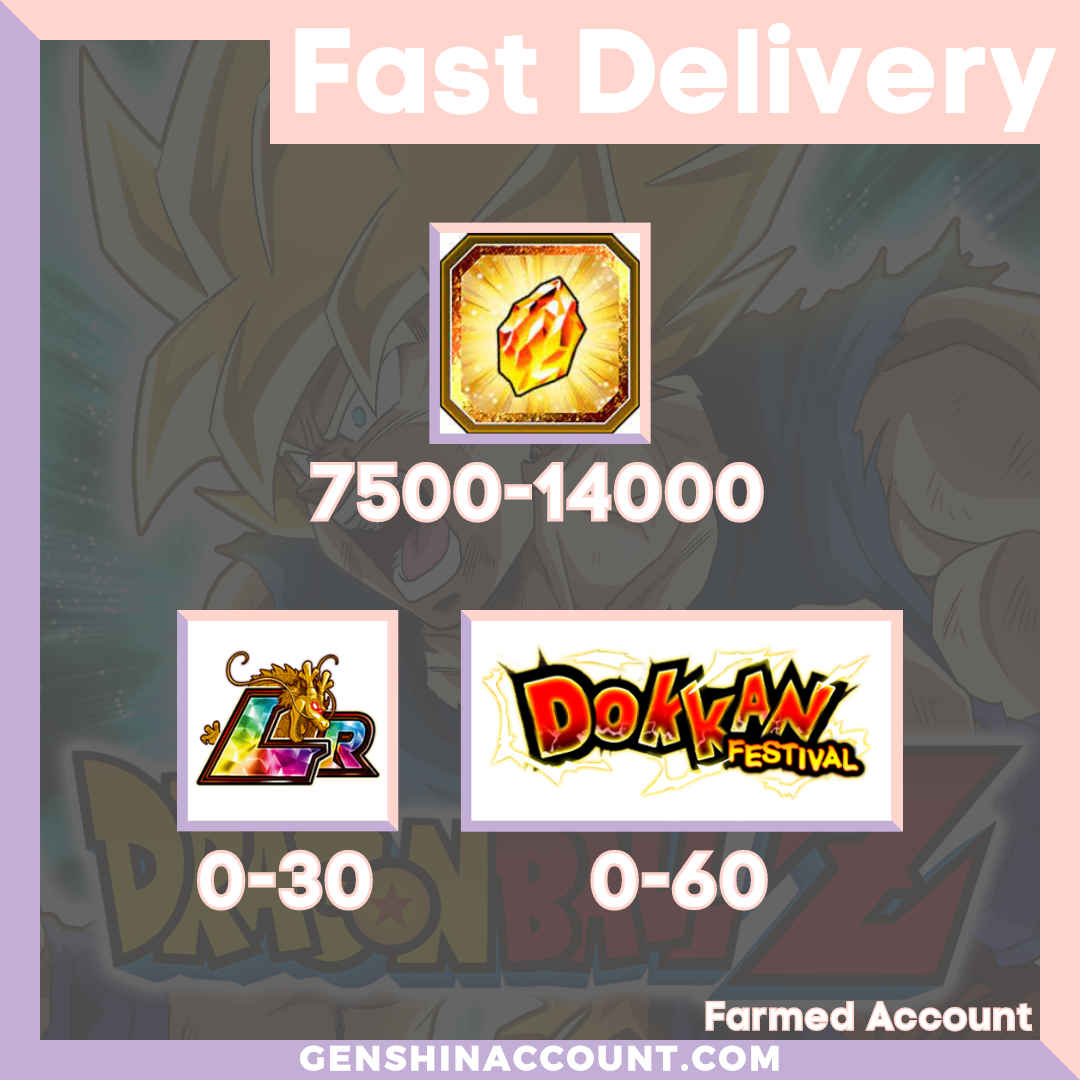DRAGON BALL Z DOKKAN BATTLE - Farmed Starter Account ( Japan | Android )