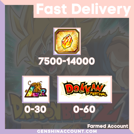 DRAGON BALL Z DOKKAN BATTLE - Farmed Starter Account ( Japan | Android )