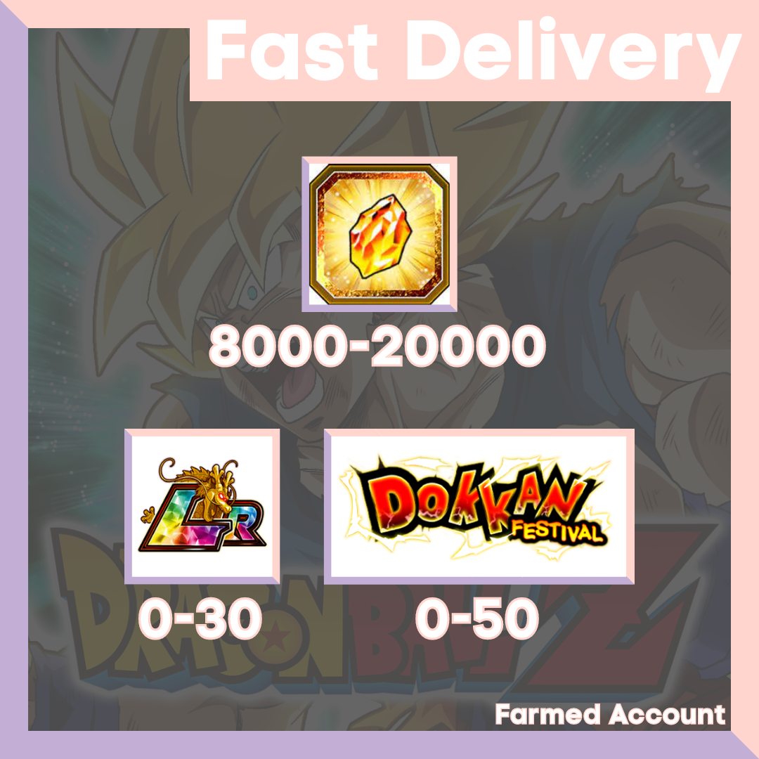 DRAGON BALL Z DOKKAN BATTLE - Farmed Starter Account ( Global | Android )