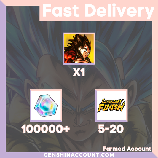 DRAGON BALL LEGENDS - UL Super Saiyan 4 Vegeta Farmed Starter Account ( Global | Android | iOS)