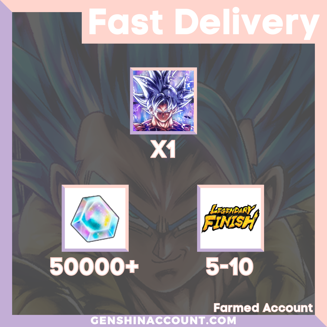 DRAGON BALL LEGENDS - LEGENDS LIMITED Ultra Instinct Goku (Red) Farmed Starter Account ( Global | Android | iOS)