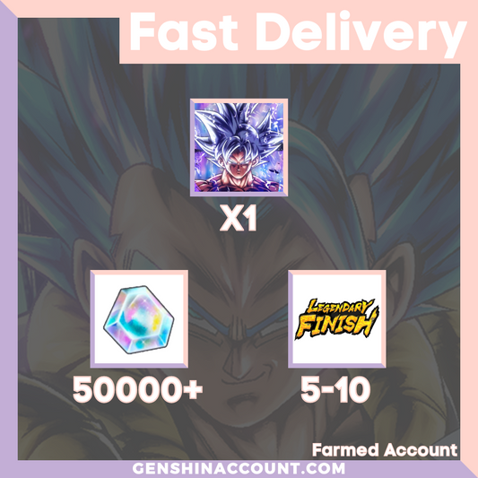 DRAGON BALL LEGENDS - LEGENDS LIMITED Ultra Instinct Goku (Red) Farmed Starter Account ( Global | Android | iOS)