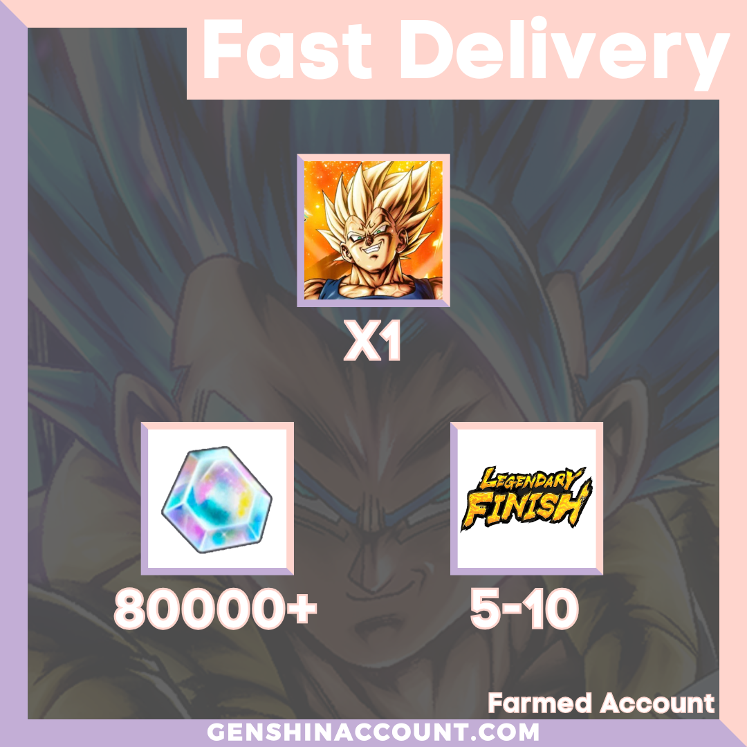 DRAGON BALL LEGENDS - ULTRA Majin Vegeta (Yellow) Farmed Starter Account ( Global | Android | iOS)