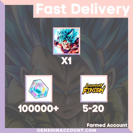DRAGON BALL LEGENDS - UL Super Saiyan God SS Kaioken Goku (Yellow) Farmed Starter Account ( Global | Android | iOS)