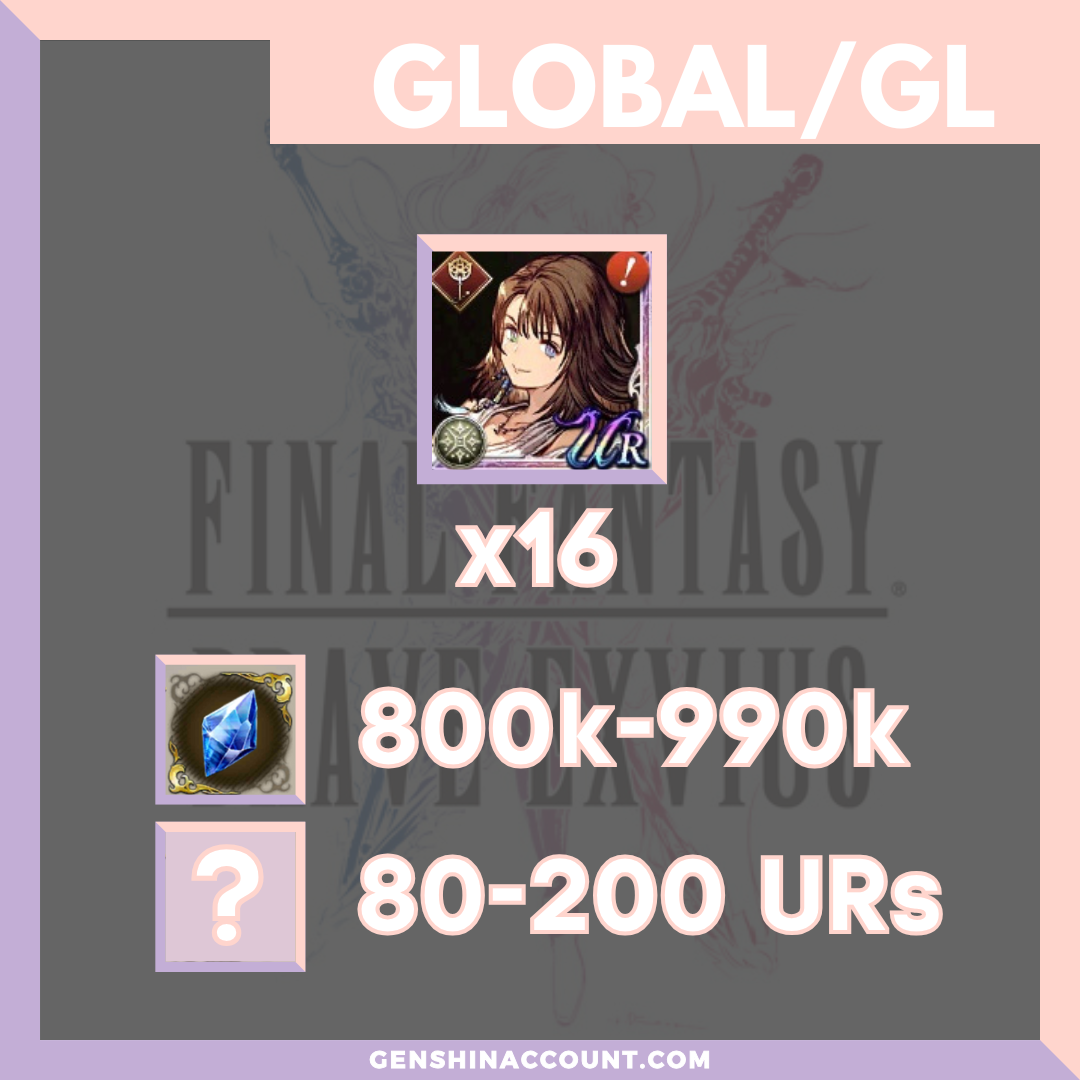 FFBE WAR OF THE VISIONS Starter Account - Yuna (Global)