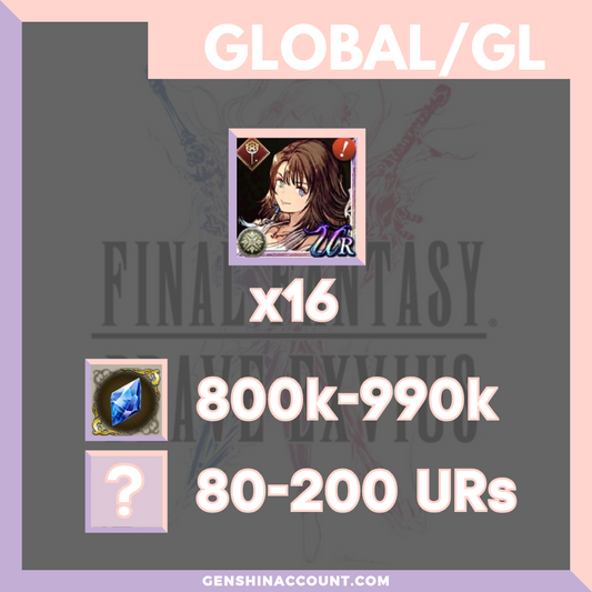 FFBE WAR OF THE VISIONS Starter Account - Yuna (Global)