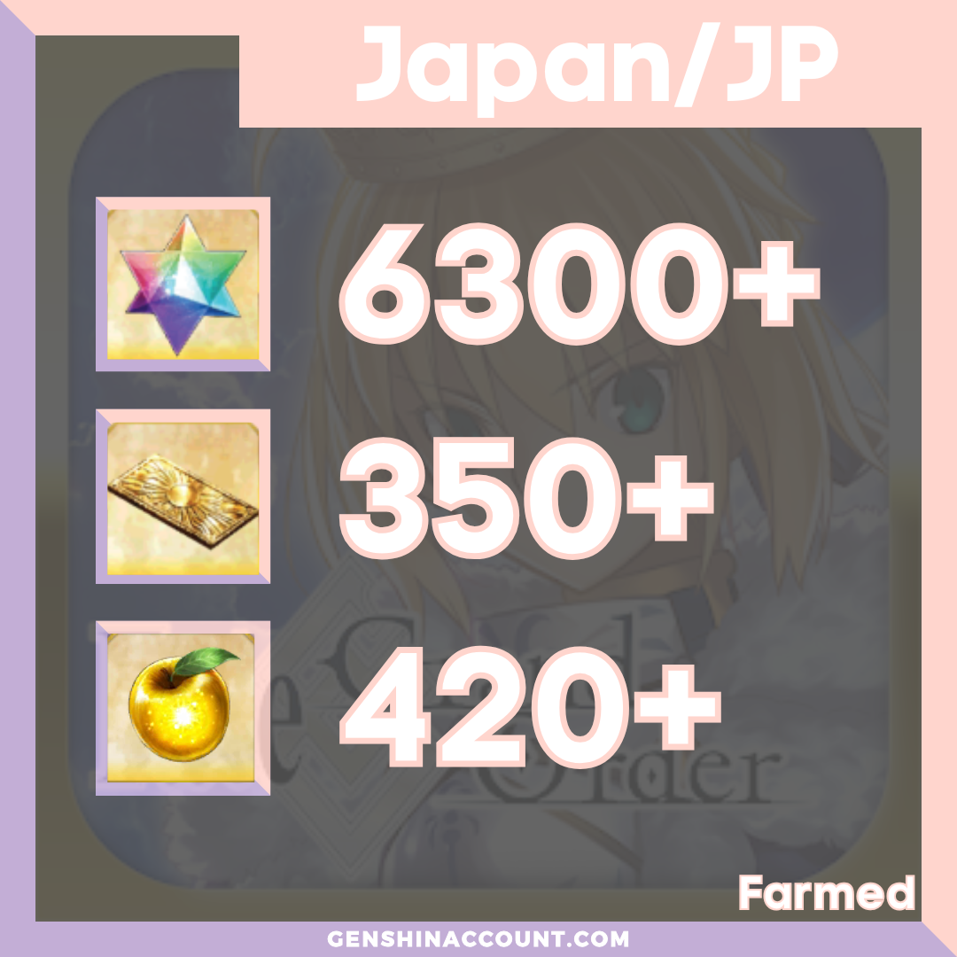 FGO Fate/Grand Order Farmed Starter Account - 6300+ Quartz ( Japan )