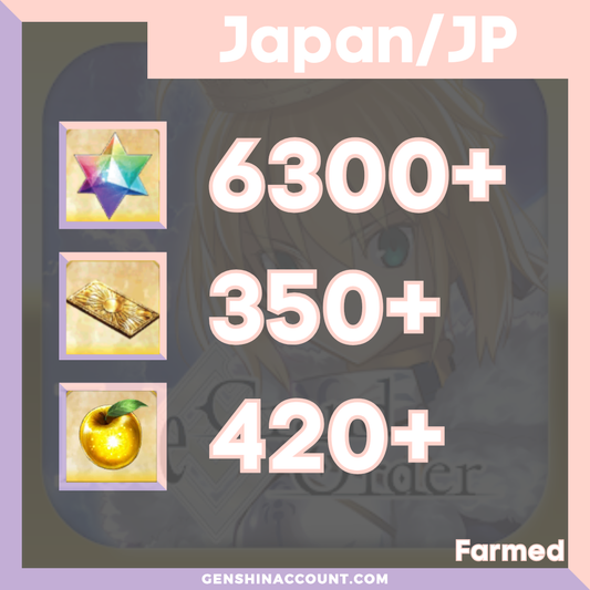 FGO Fate/Grand Order Farmed Starter Account - 6300+ Quartz ( Japan )