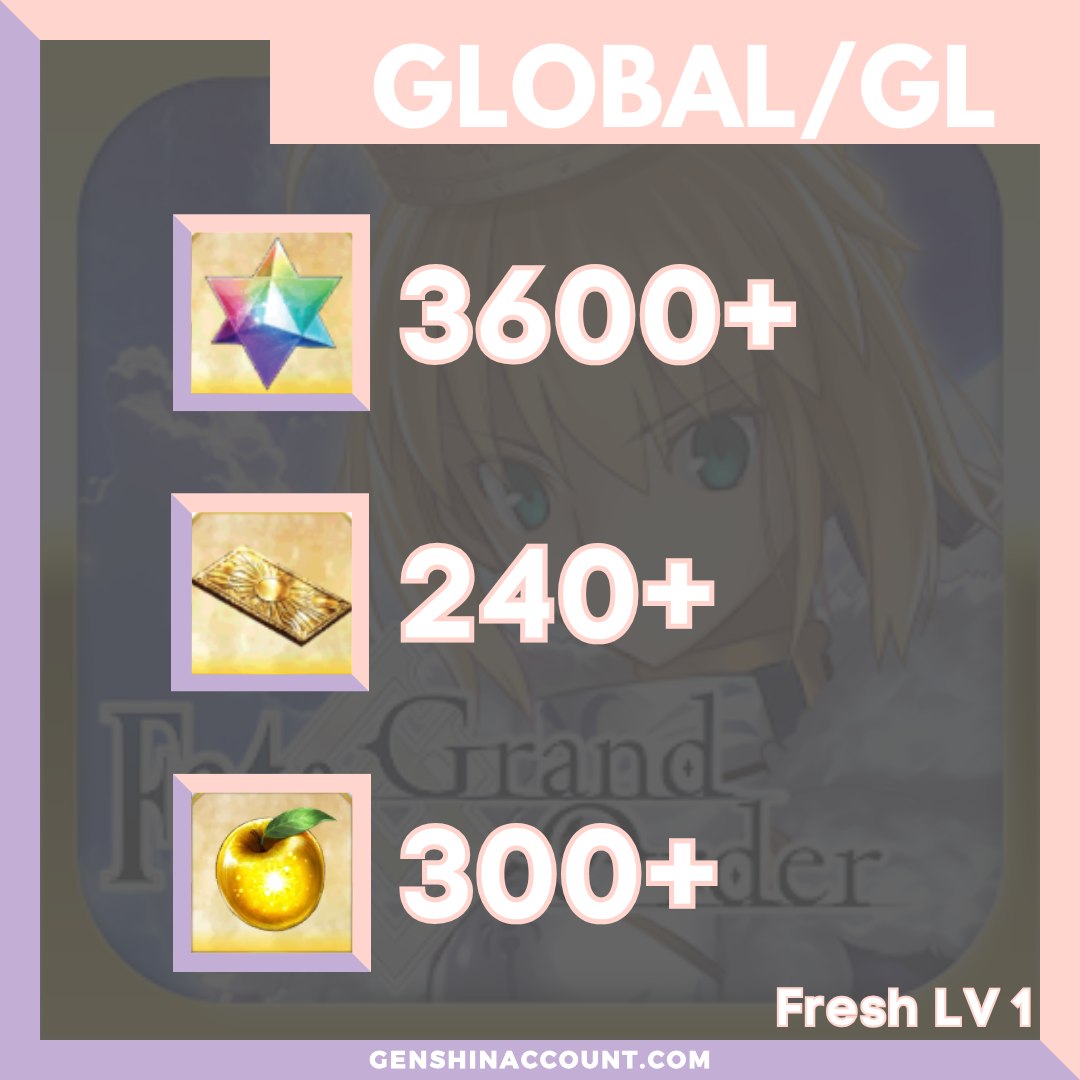 FGO Fate/Grand Order Level 1 Starter Account ( NA/English )