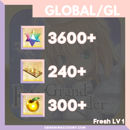 FGO Fate/Grand Order Level 1 Starter Account ( NA/English )