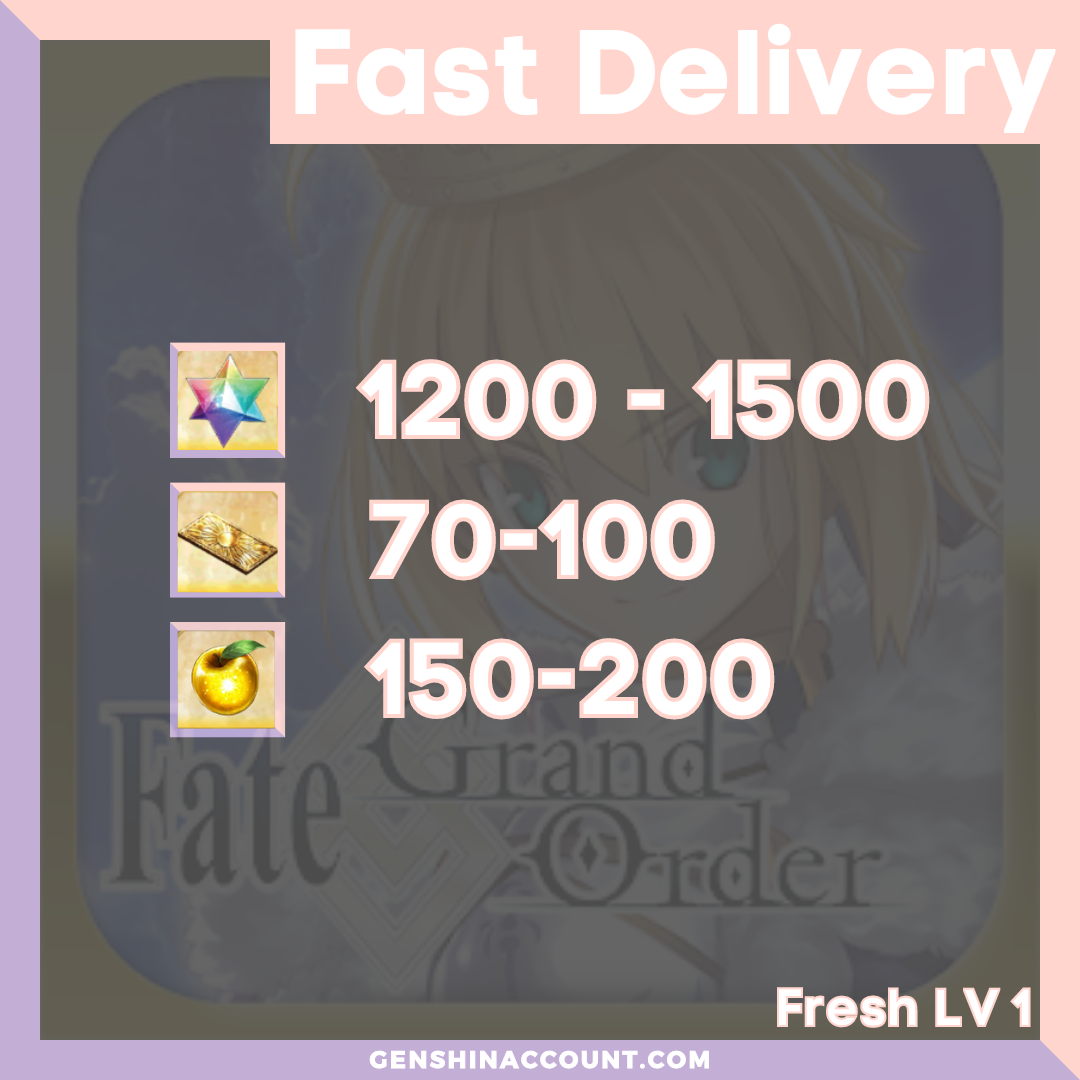 FGO Fate/Grand Order Level 1 Starter Account - 1100+ Quartz ( Japan )