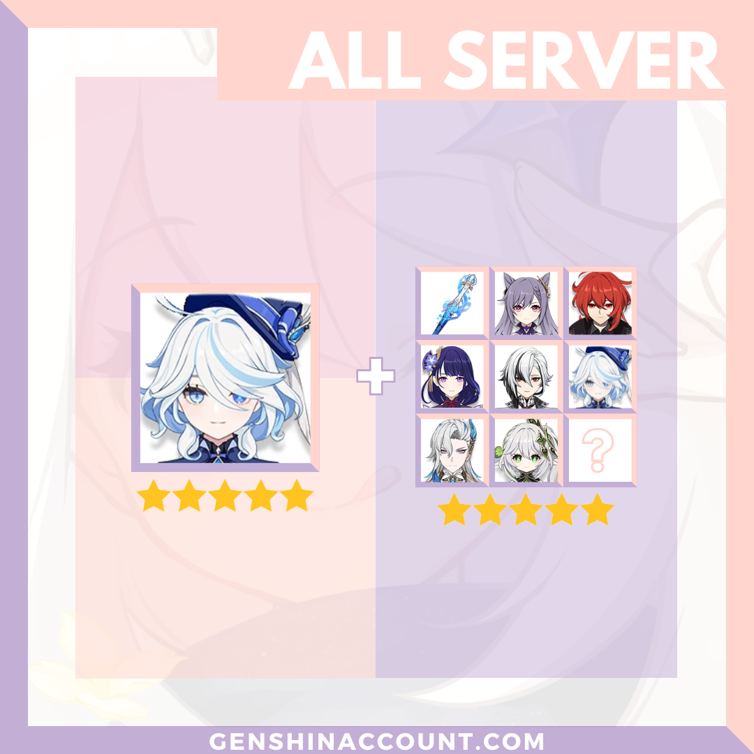 Genshin Impact Furina Account ( America | Europe | Asia )