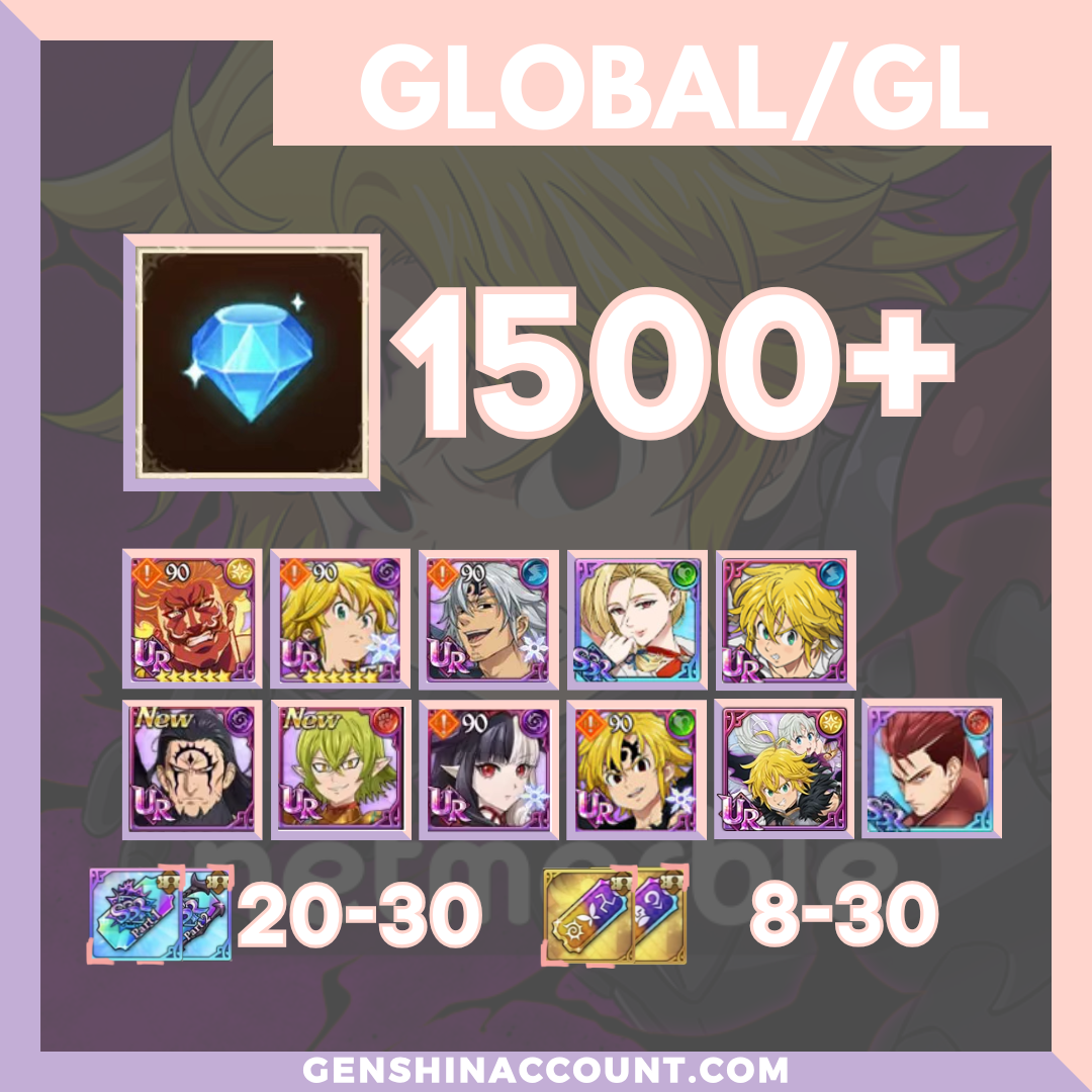 7DS Seven Deadly Sins Grand Cross Diamonds Starter Account - Selection 3 ( Global )
