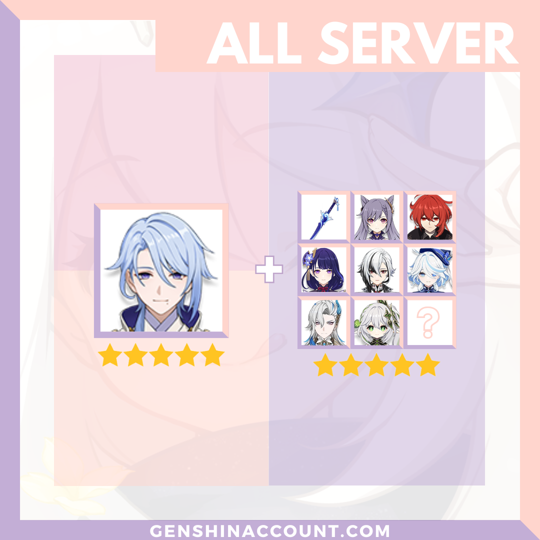 Genshin Impact Kamisato Ayato Account ( America | Europe | Asia )