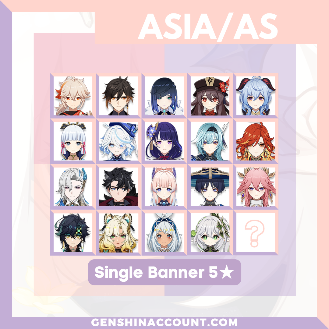 Genshin Impact Single Banner Account ( Asia )
