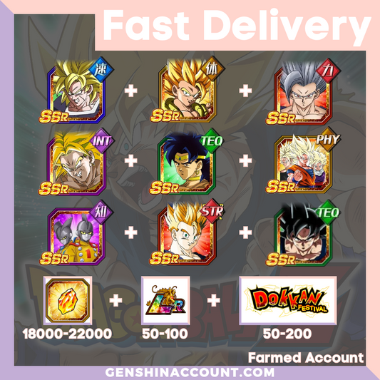 DRAGON BALL Z DOKKAN BATTLE - Farmed Starter Account ( Japan | Android | iOS ) - Selection 25