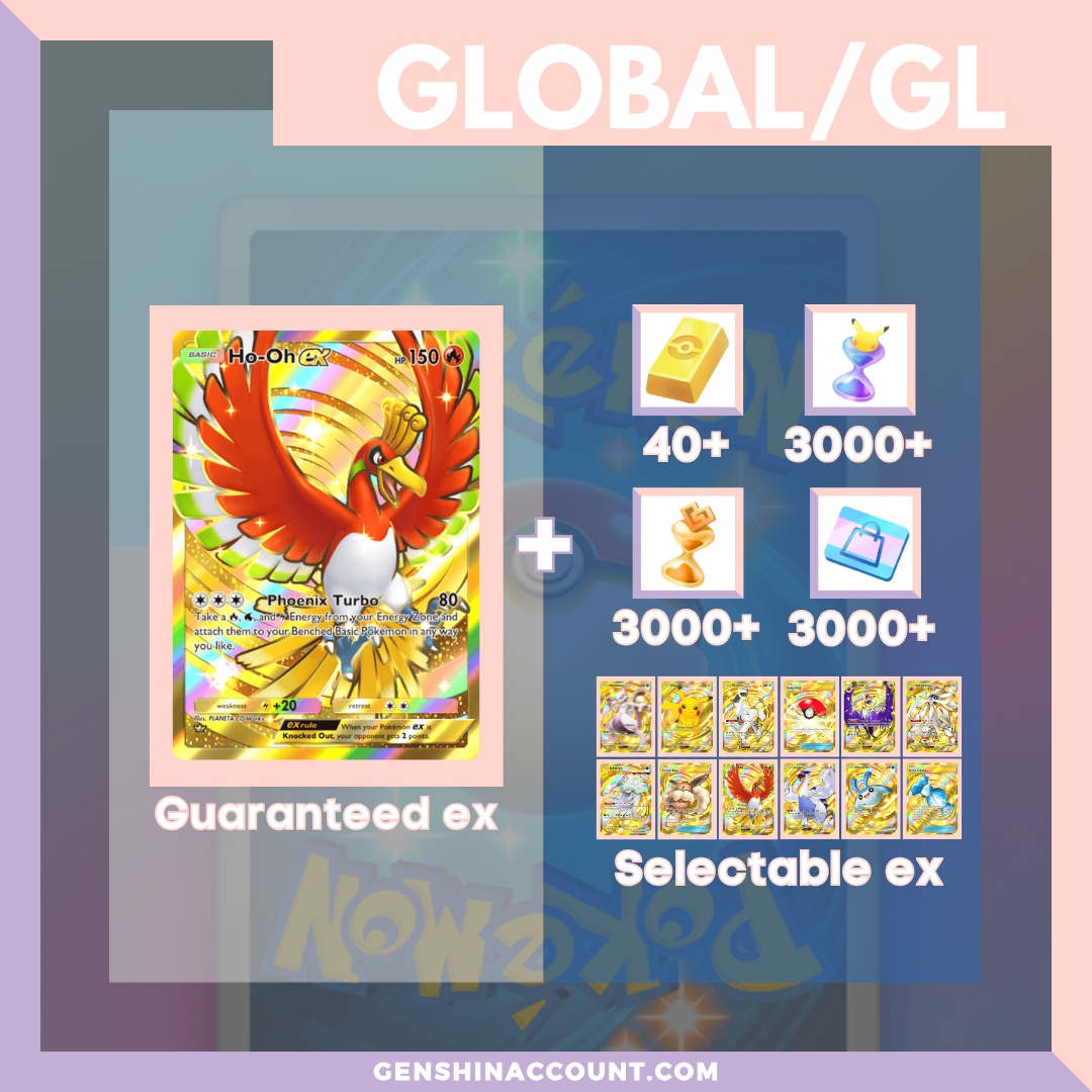 Pokémon TCG Pocket Ho-Oh EX Starter Account ( Global )