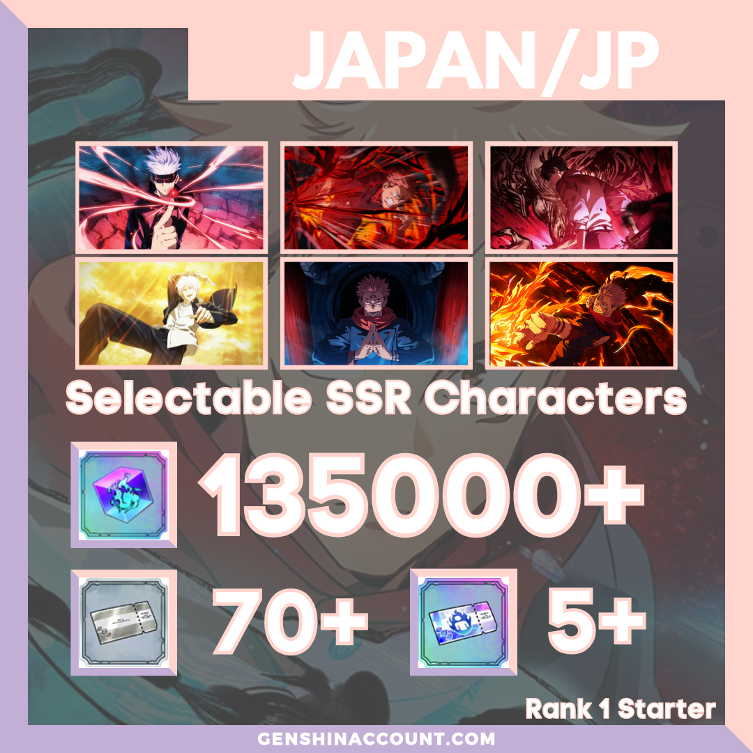 Jujutsu Kaisen Phantom Parade Starter Account ( Japan )