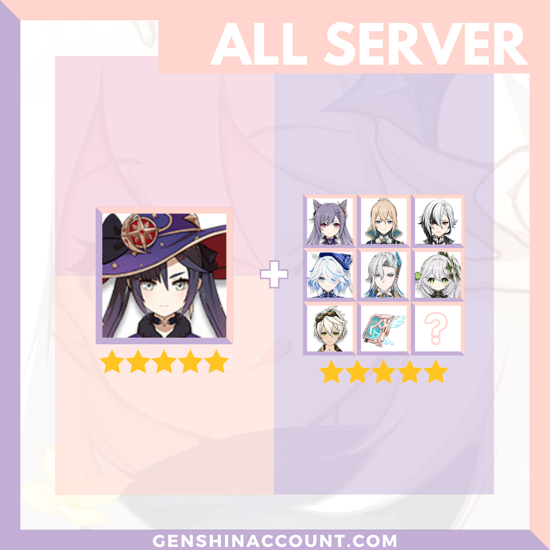Genshin Impact Mona Account ( America | Europe | Asia )