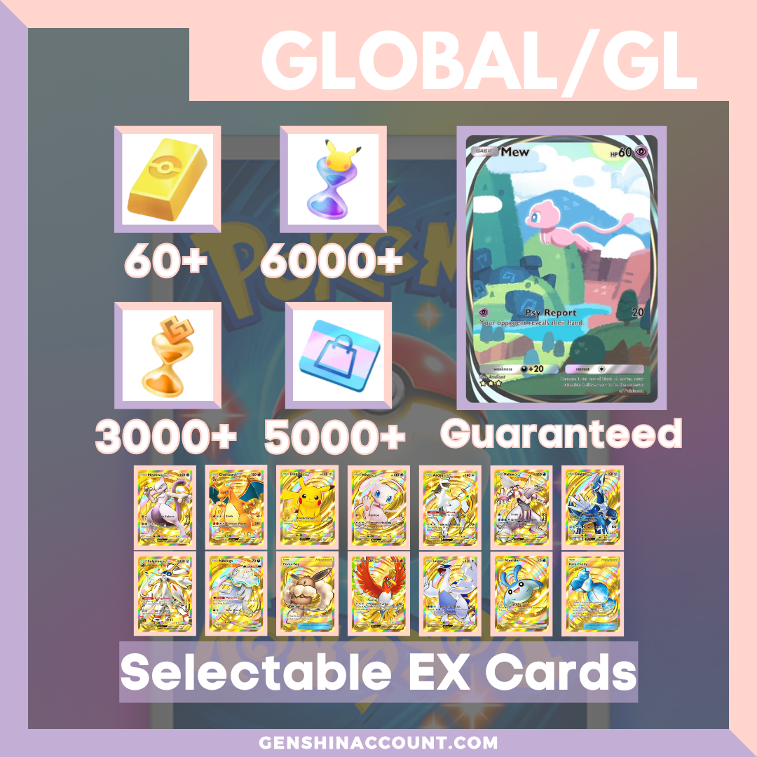 Pokémon TCG Pocket Selectable EX Starter Account ( Global )