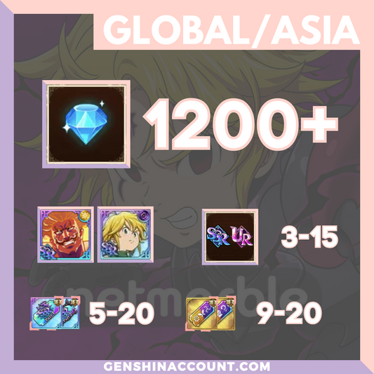 7DS Seven Deadly Sins Grand Cross Diamonds Starter Account - Selection 1  ( Asia )