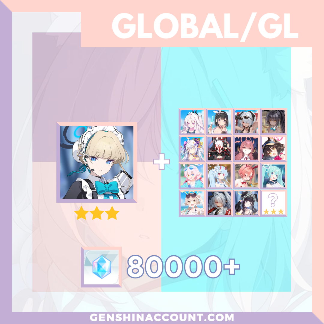Blue Archive Toki META 3-Star Pyroxene Limited Starter Account ( Global )