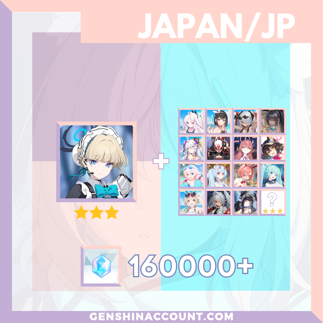 Blue Archive Toki META 3-Star Pyroxene Limited Starter Account ( Japan )