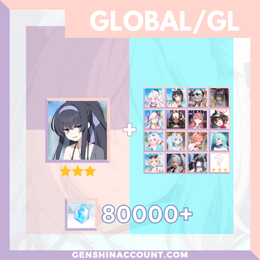 Blue Archive Ui (Swimsuit) META 3-Star Pyroxene Limited Starter Account ( Global )