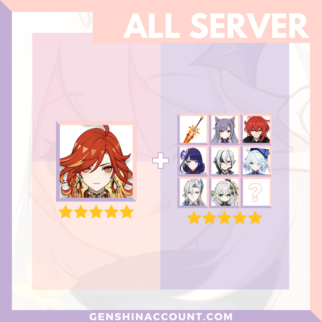 Genshin Impact Mavuika Account ( America | Europe | Asia )