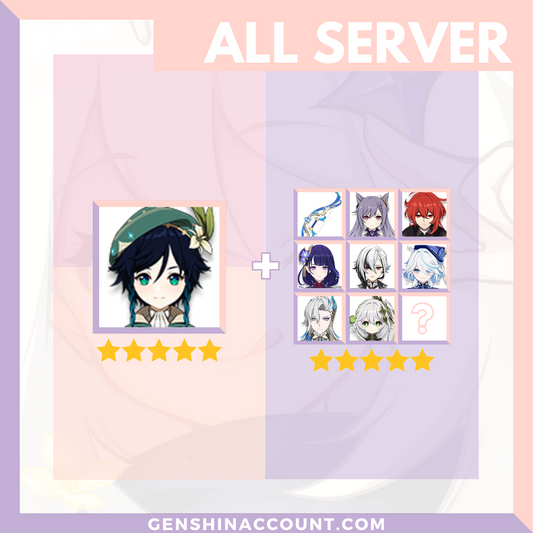 Genshin Impact Venti Account ( America | Europe | Asia )