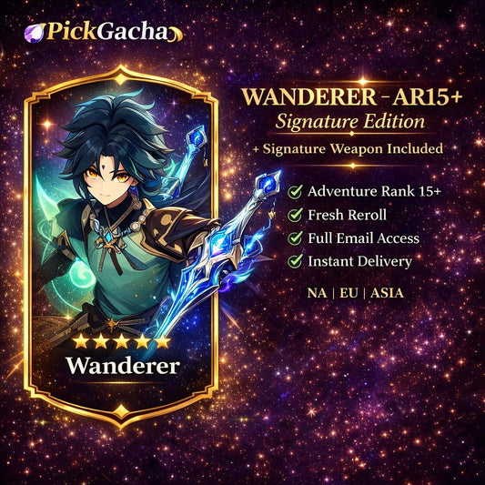 Wanderer with Tulaytullah’s Rememberance – Genshin Reroll Account