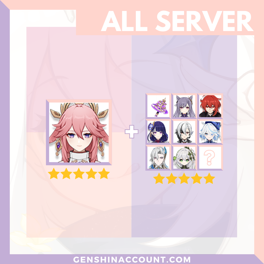 Genshin Impact Yae Miko Account ( America | Europe | Asia )