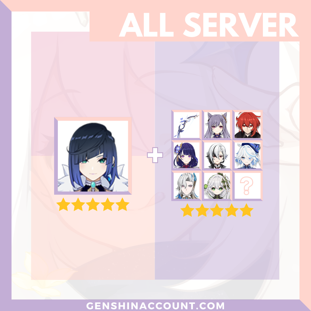 Genshin Impact Yelan Account ( America | Europe | Asia )
